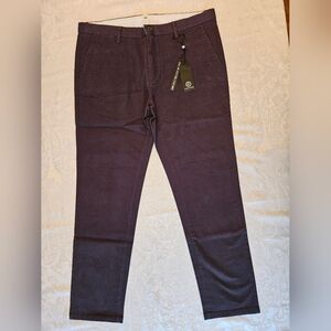Classic Men's Cotton Dark Grey / Brown Chino Pants, Size 38, Snover, NWT